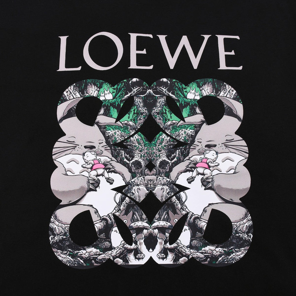 T-shir Graphic Monogram Print - Black