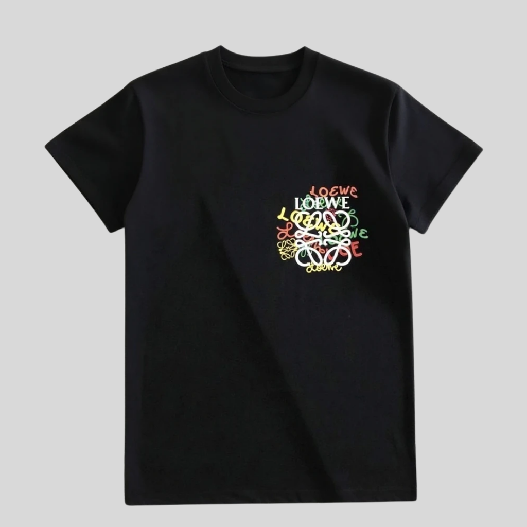 T-shirt Multicolor Logo Cluster -  Black