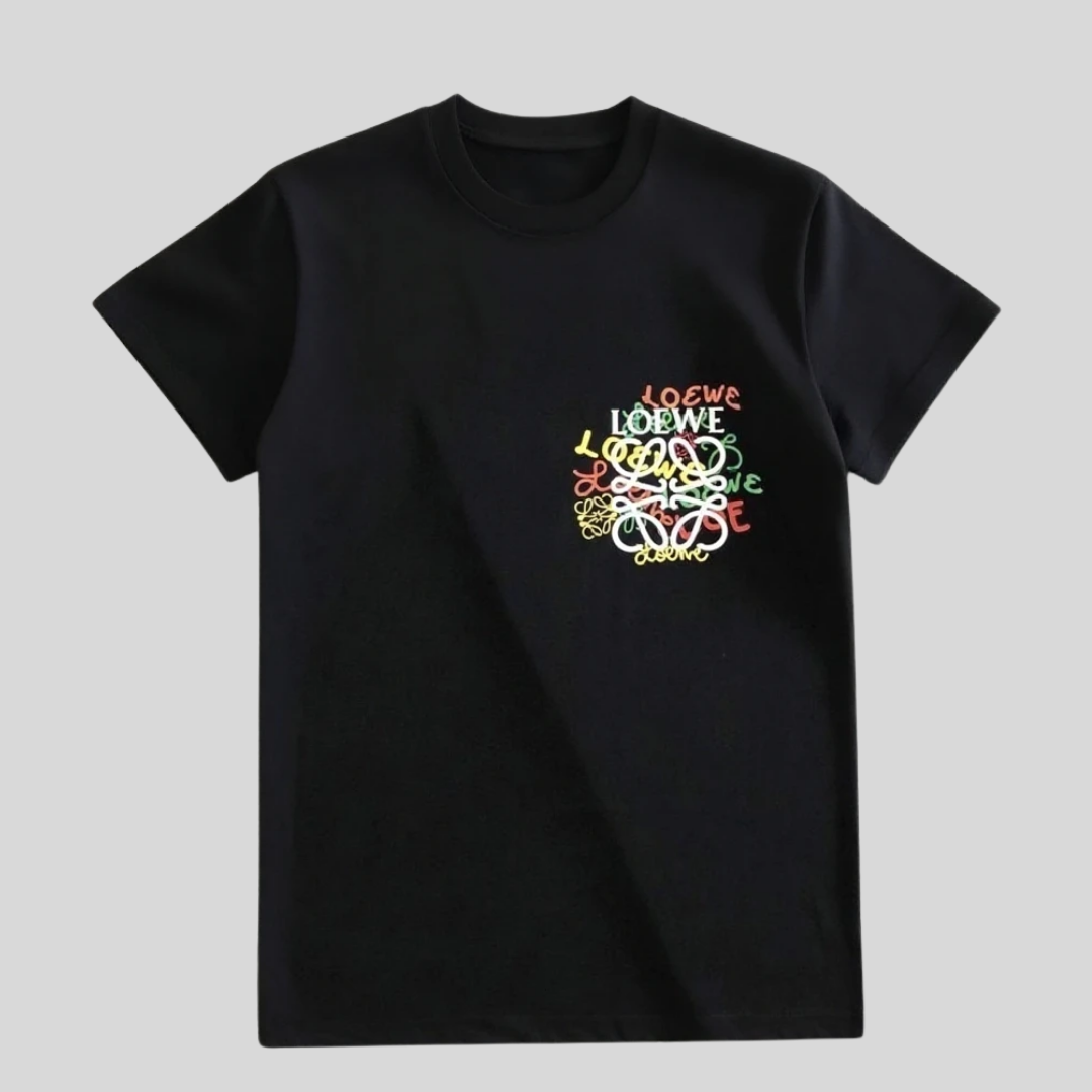 T-shirt Multicolor Logo Cluster -  Black