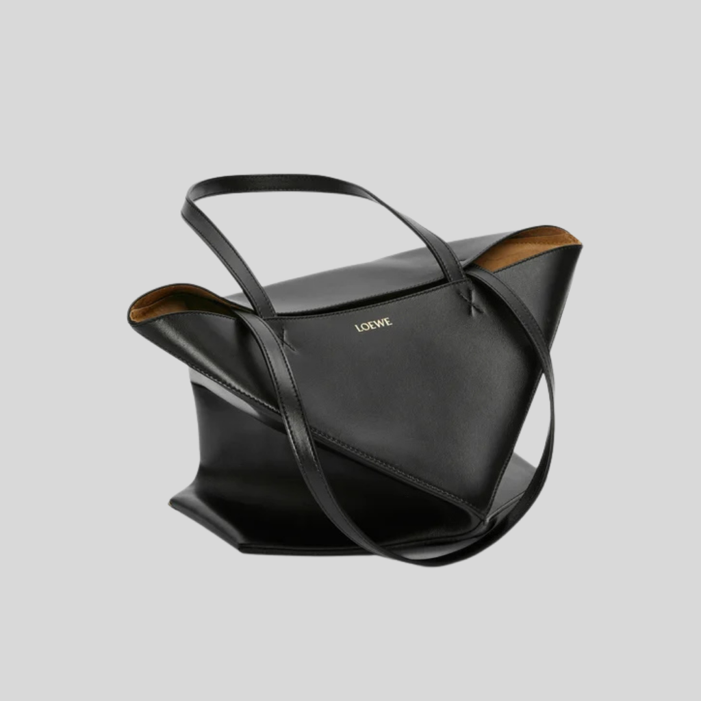 Medium Puzzle Fold Tote - Black
