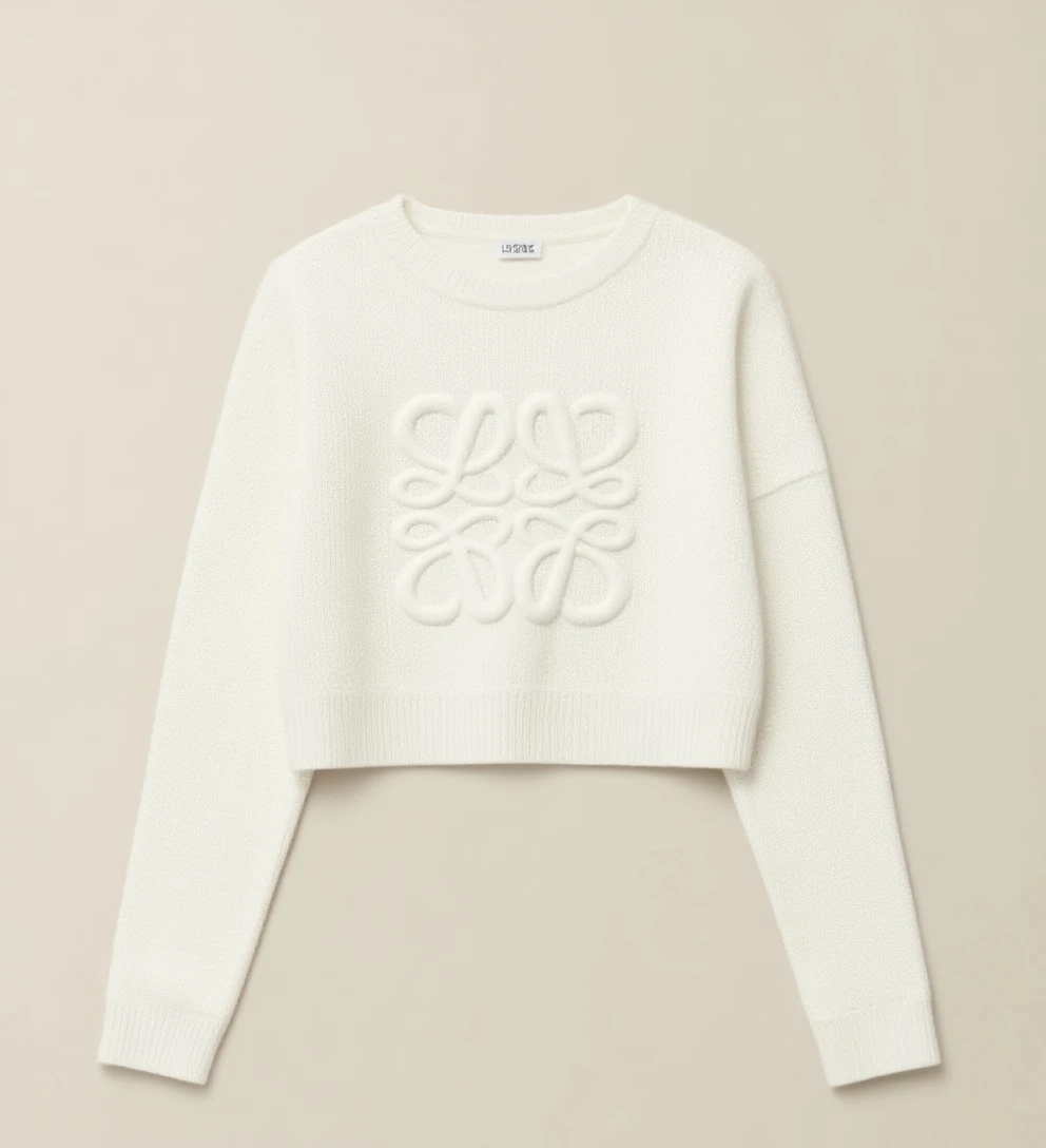 Sweater in Compact Wool – White
