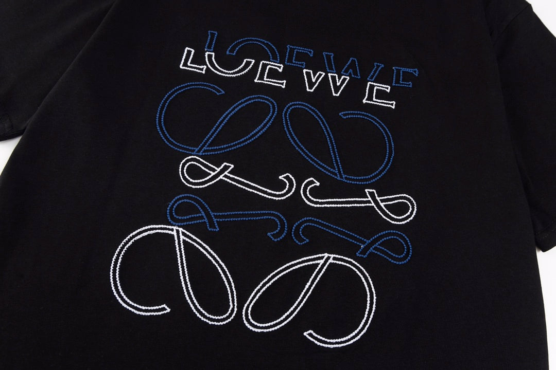 T-shirt Embroidered Logo - Black