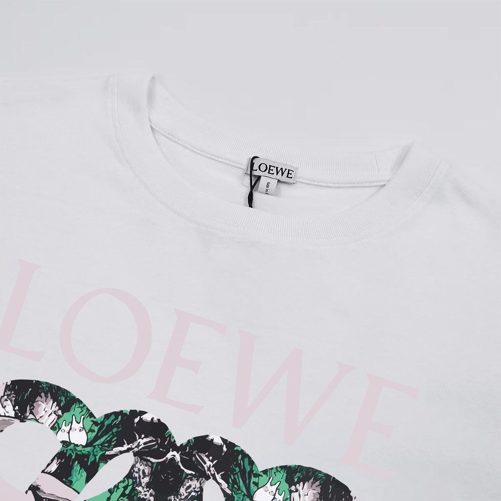 T-shir Graphic Monogram Print - White