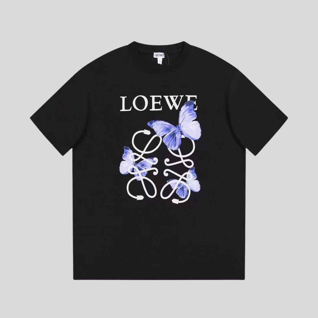 T-shirt Butterfly Logo Graphic  - Black