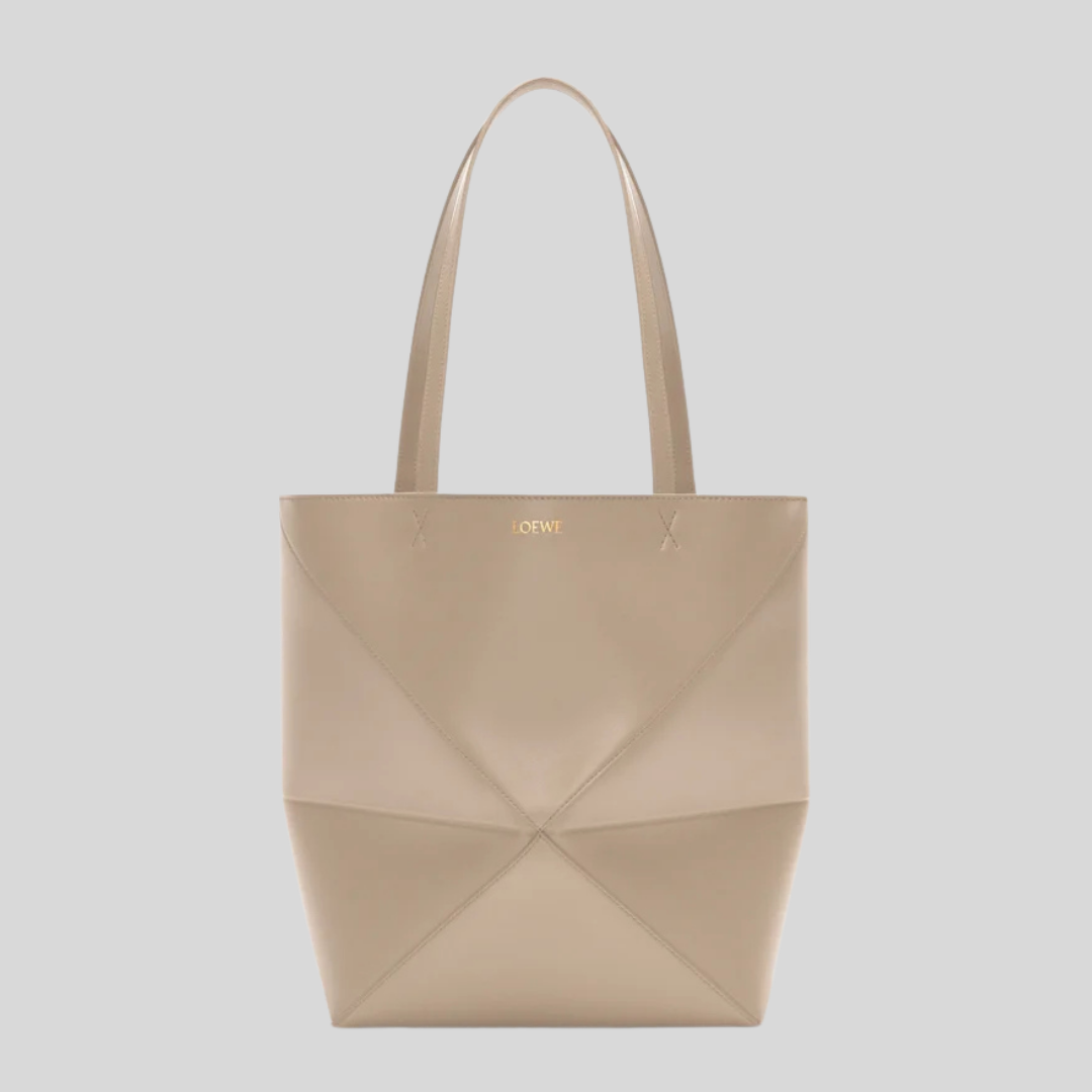 Medium Puzzle Fold Tote - Sand