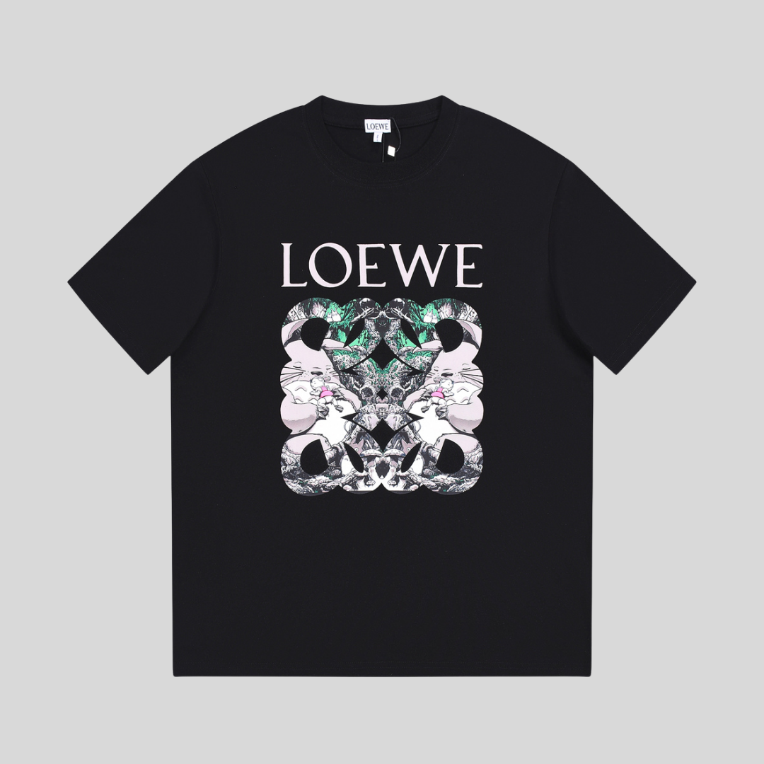 T-shir Graphic Monogram Print - Black