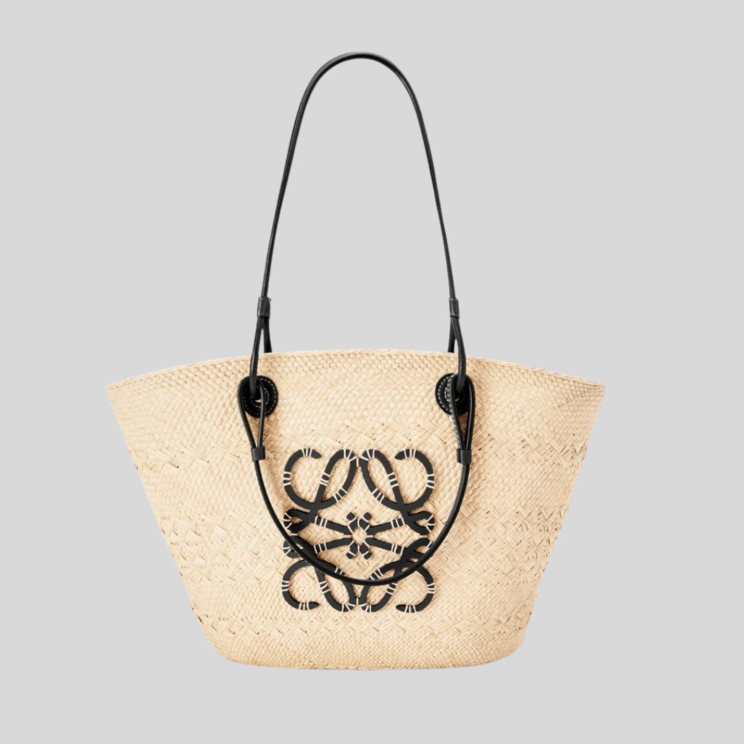Basket Bag in Palm - Black