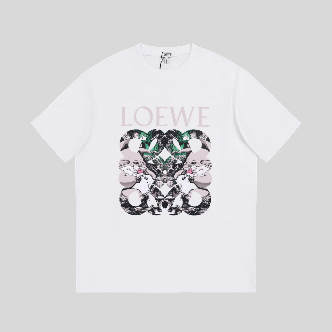 T-shir Graphic Monogram Print - White