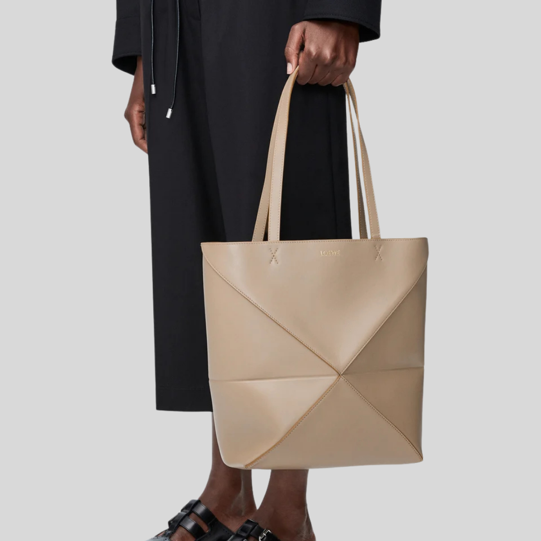Medium Puzzle Fold Tote - Sand