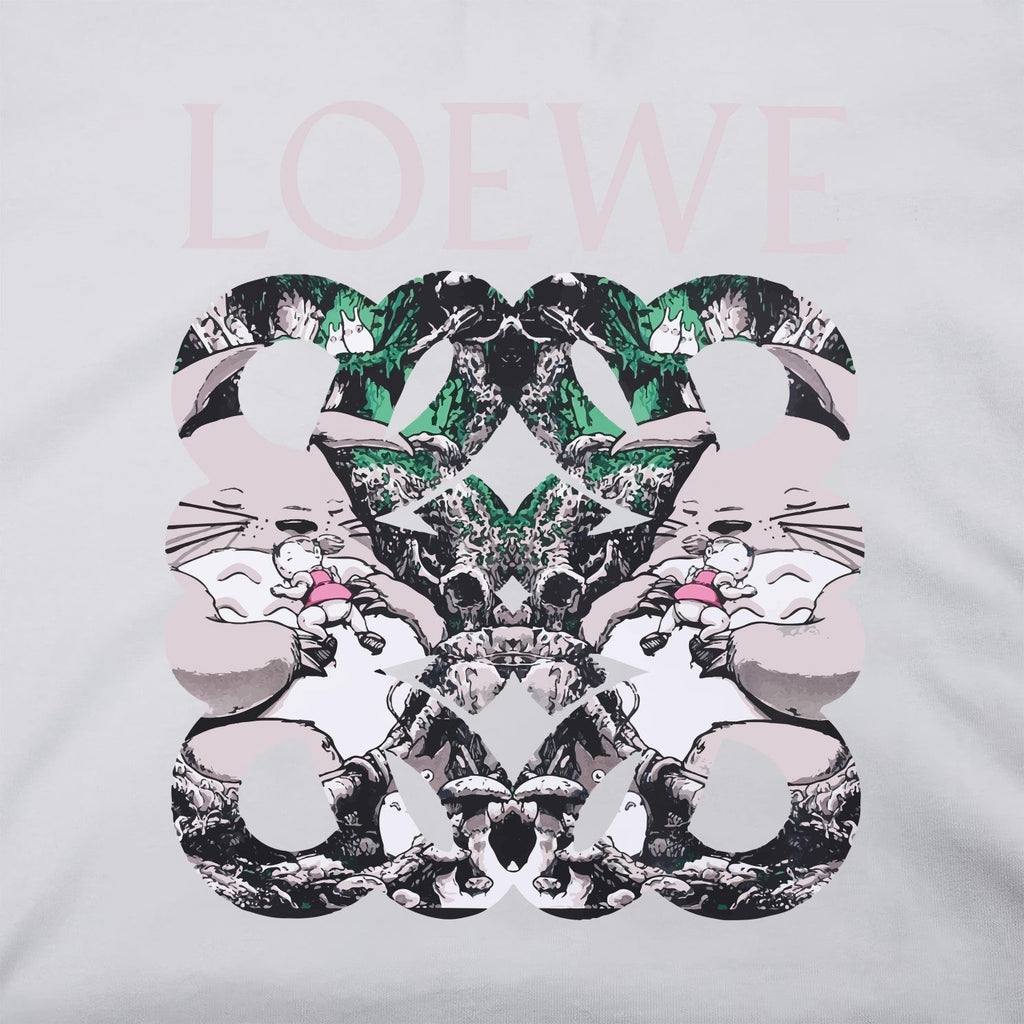 T-shir Graphic Monogram Print - White
