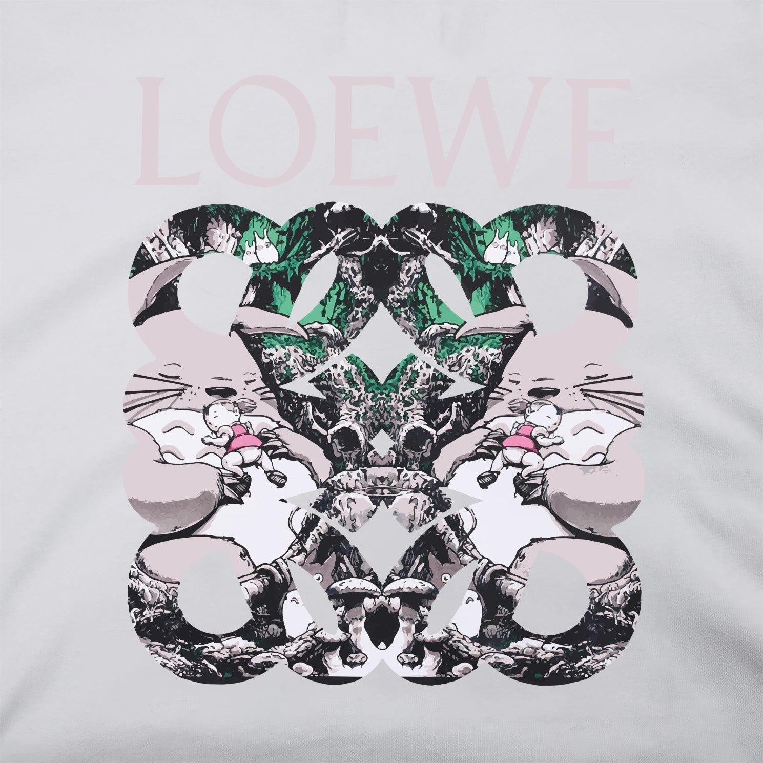 T-shir Graphic Monogram Print - White