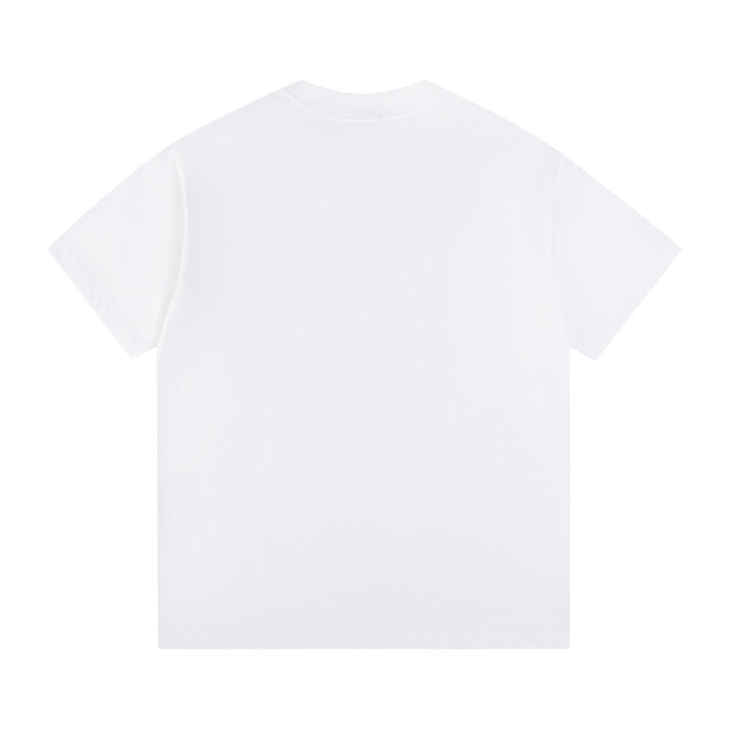 T-shirt Multicolor Striped Logo - White