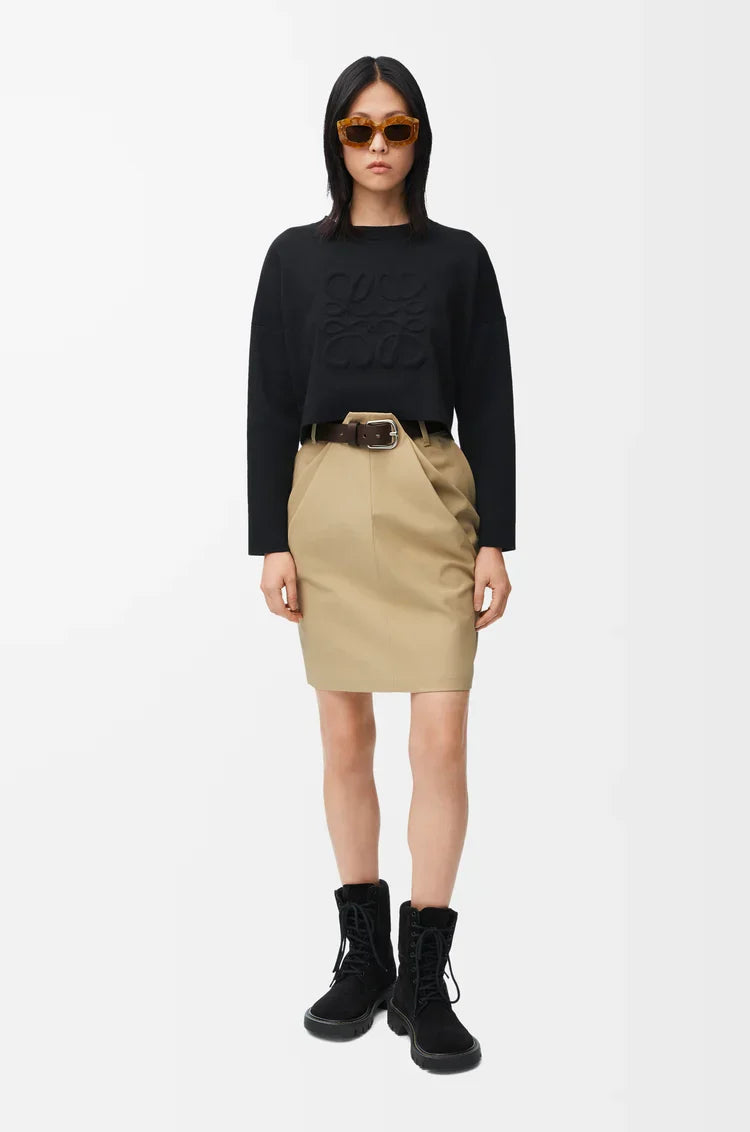Sweater in Compact Wool – Black