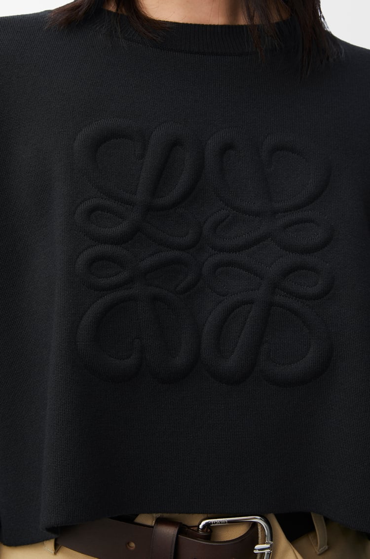 Sweater in Compact Wool – Black
