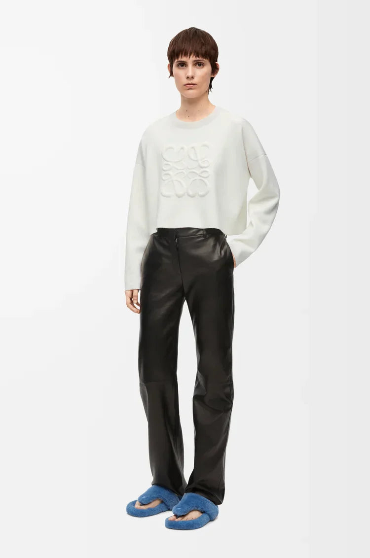 Sweater in Compact Wool – White