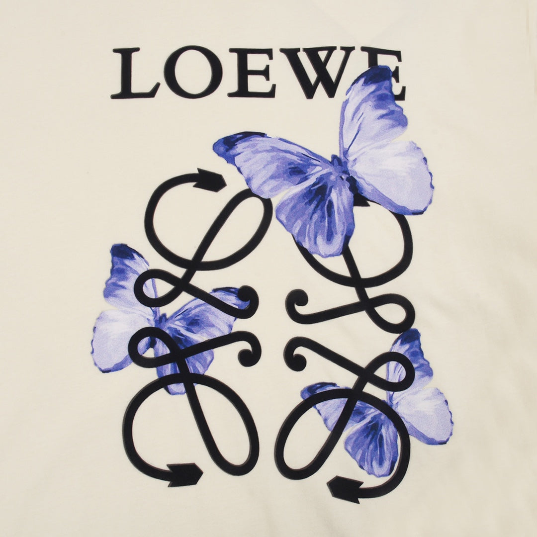 T-shirt Butterfly Logo Graphic  - Beige