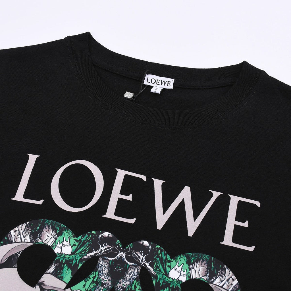T-shir Graphic Monogram Print - Black